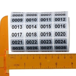 Self-Adhesive Consecutive Number Asset Tags